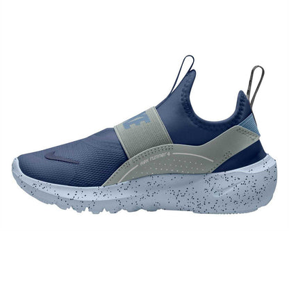 Navy-Grey - Back - Nike Childrens-Kids Flex Runner 4 Trainers