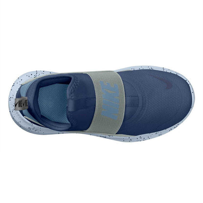 Navy-Grey - Side - Nike Childrens-Kids Flex Runner 4 Trainers