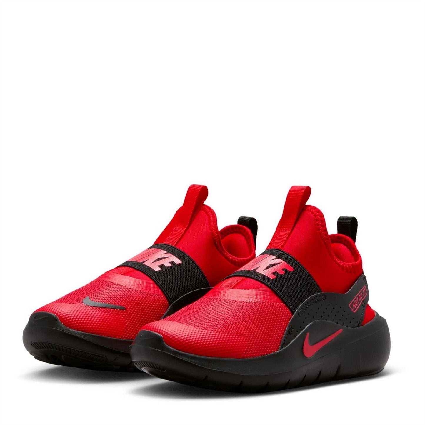 Red-Black - Side - Nike Childrens-Kids Flex Runner 4 Trainers