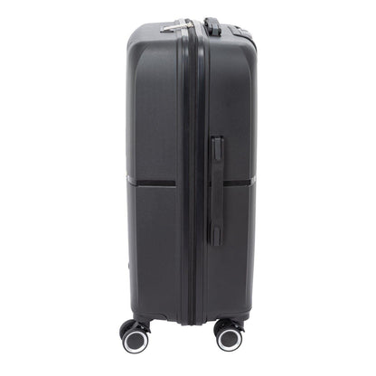 Black - Side - Linea Linear Hardshell 4 Wheeled Suitcase