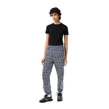 Black-Blue - Lifestyle - Lacoste Womens-Ladies Vertical Stripe Slim Joggers