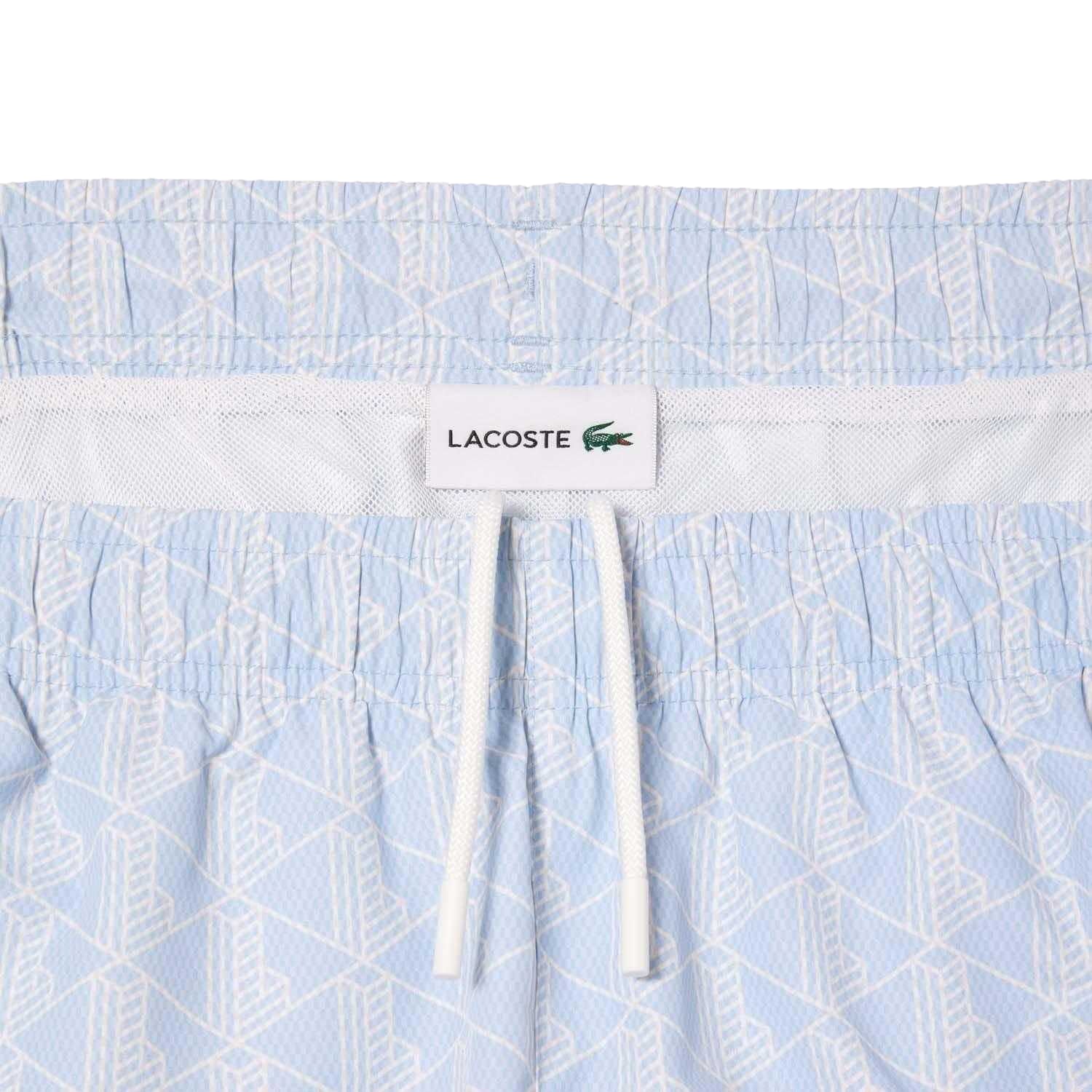 Blue - Side - Lacoste Mens Mid Length Swim Shorts