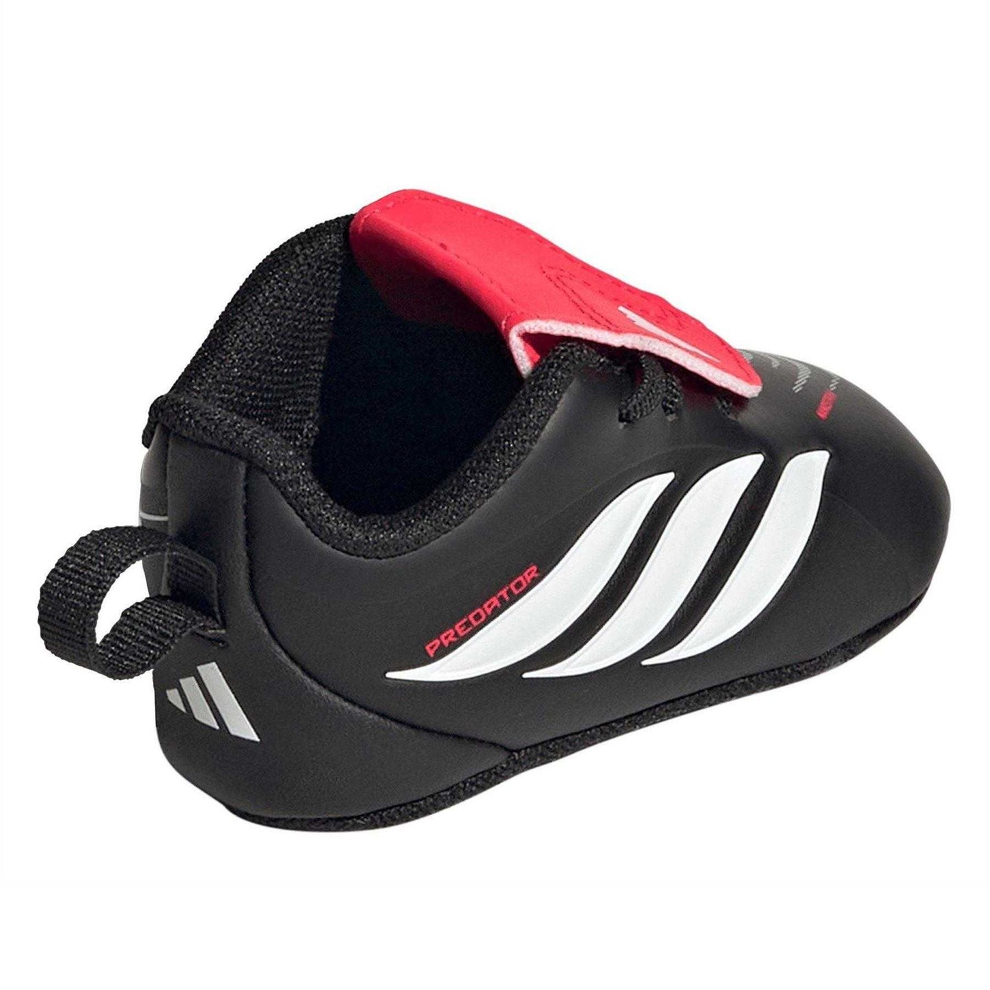 Black-Red - Back - Adidas Childrens-Kids Predator Artificial Ground Football Boots