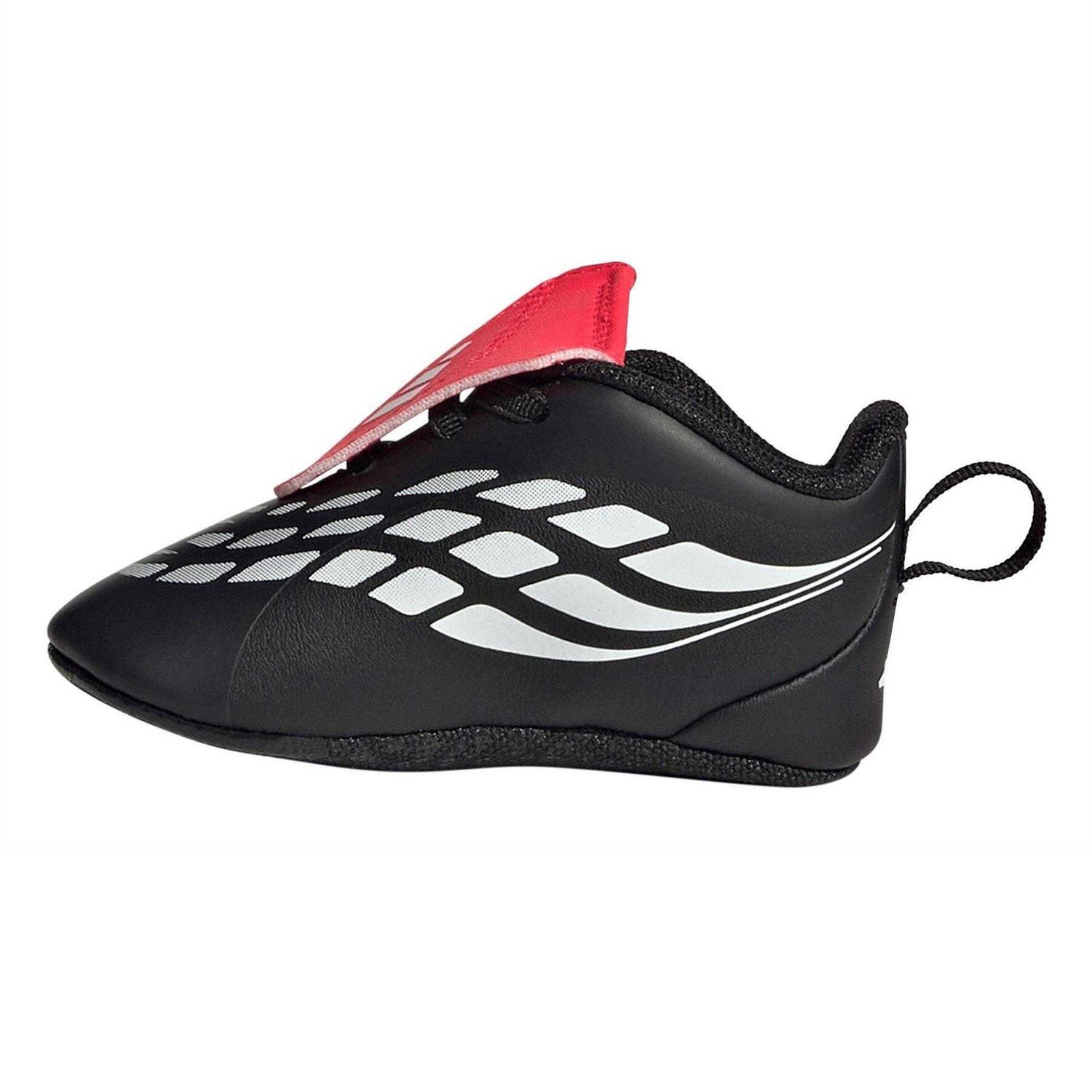 Black-Red - Side - Adidas Childrens-Kids Predator Artificial Ground Football Boots