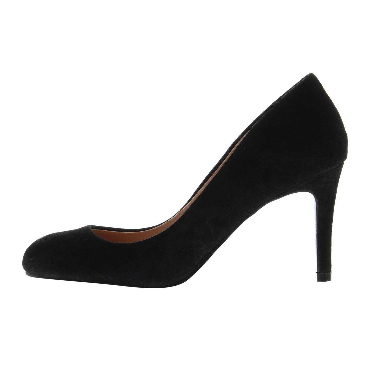 Black - Side - Linea Womens-Ladies Almond Stiletto Heel Shoes