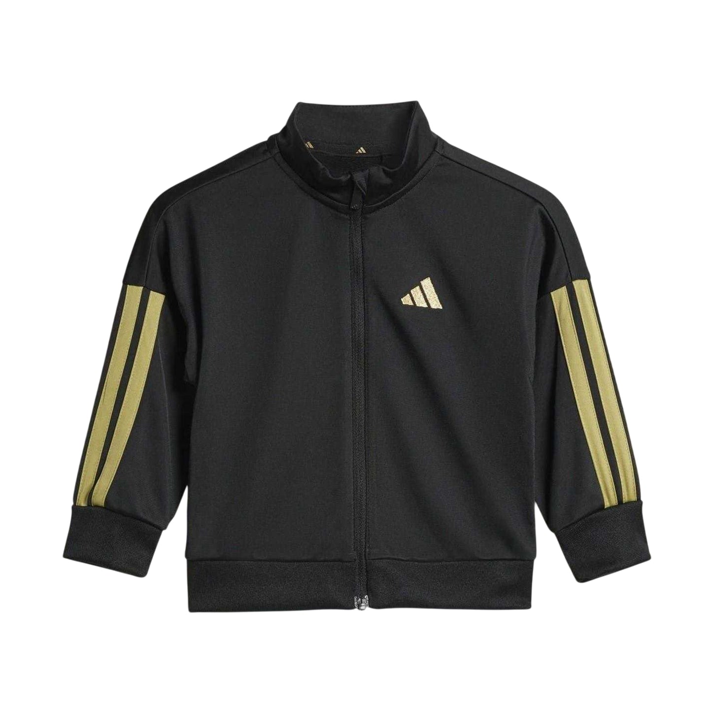 Black-Gold - Back - Adidas Baby 3 Stripes Tracksuit Set
