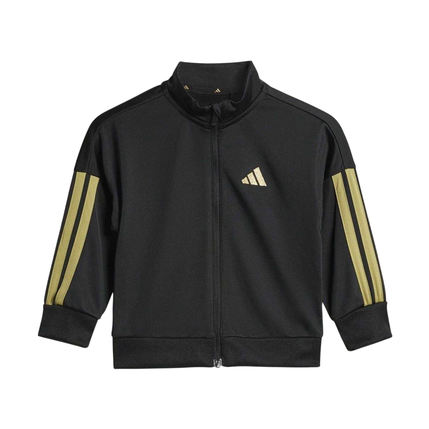 Black-Gold - Back - Adidas Baby 3 Stripes Tracksuit Set