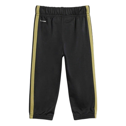 Black-Gold - Side - Adidas Baby 3 Stripes Tracksuit Set