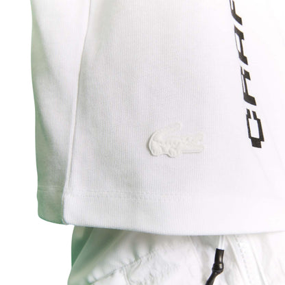 White - Lifestyle - Lacoste Womens-Ladies Minecraft Organic Cotton T-Shirt
