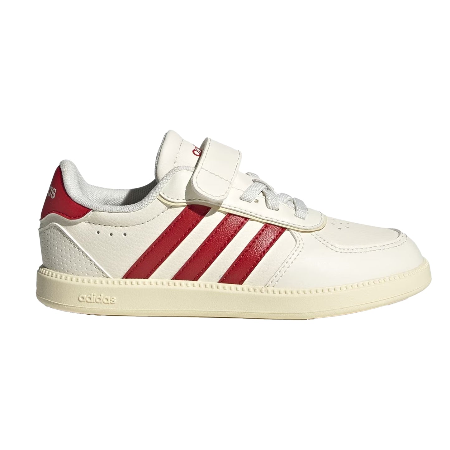 White-Scarlet - Front - Adidas Childrens-Kids Breaknet Trainers