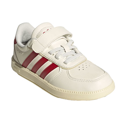 White-Scarlet - Pack Shot - Adidas Childrens-Kids Breaknet Trainers