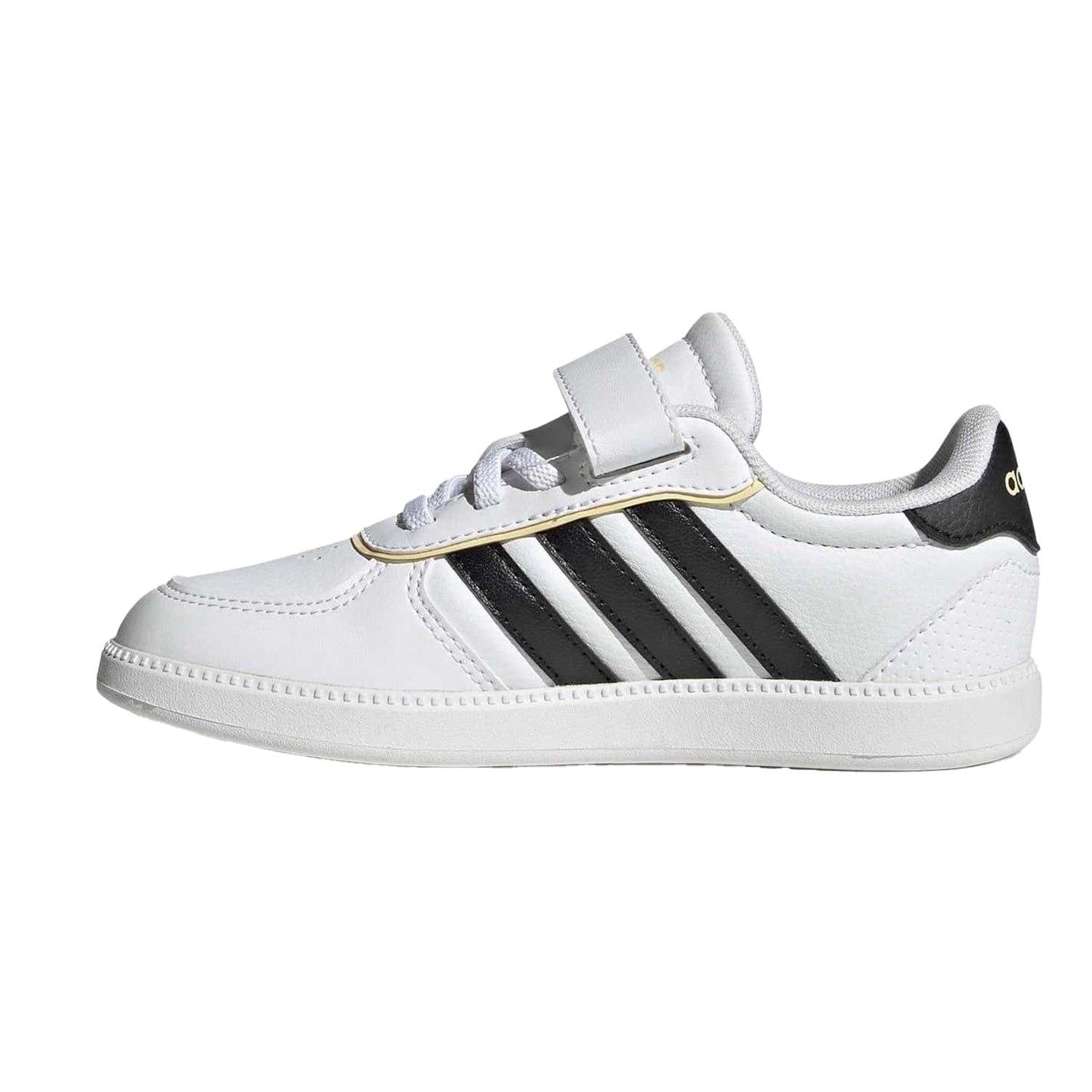 White-Black - Side - Adidas Childrens-Kids Breaknet Trainers