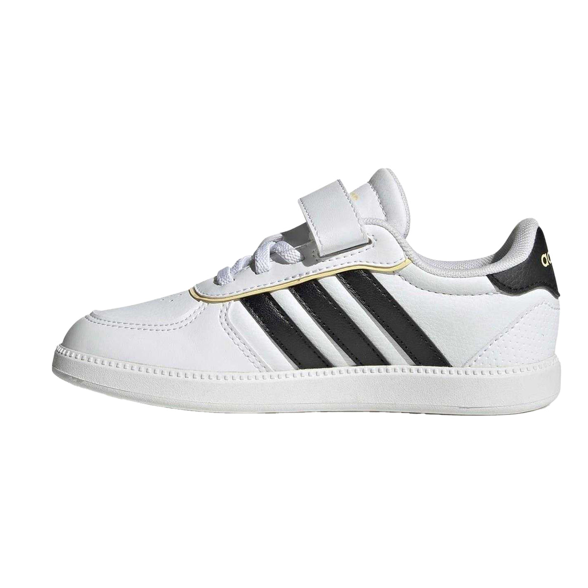 White-Black - Side - Adidas Childrens-Kids Breaknet Trainers