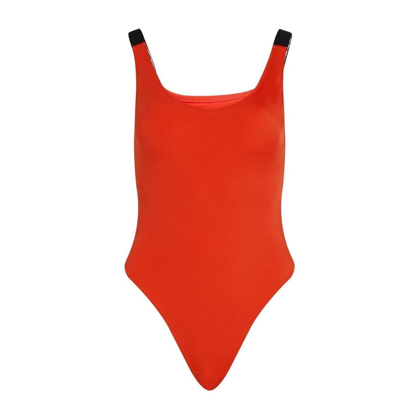 Chilli Red - Front - Calvin Klein Womens-Ladies Scoopback One Piece Swimsuit