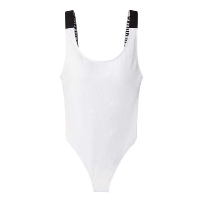 Brilliant White - Front - Calvin Klein Womens-Ladies Scoopback One Piece Swimsuit