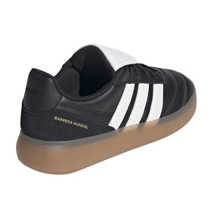 Black - Back - Adidas Mens Barreda 3 Stripes Leather Trainers