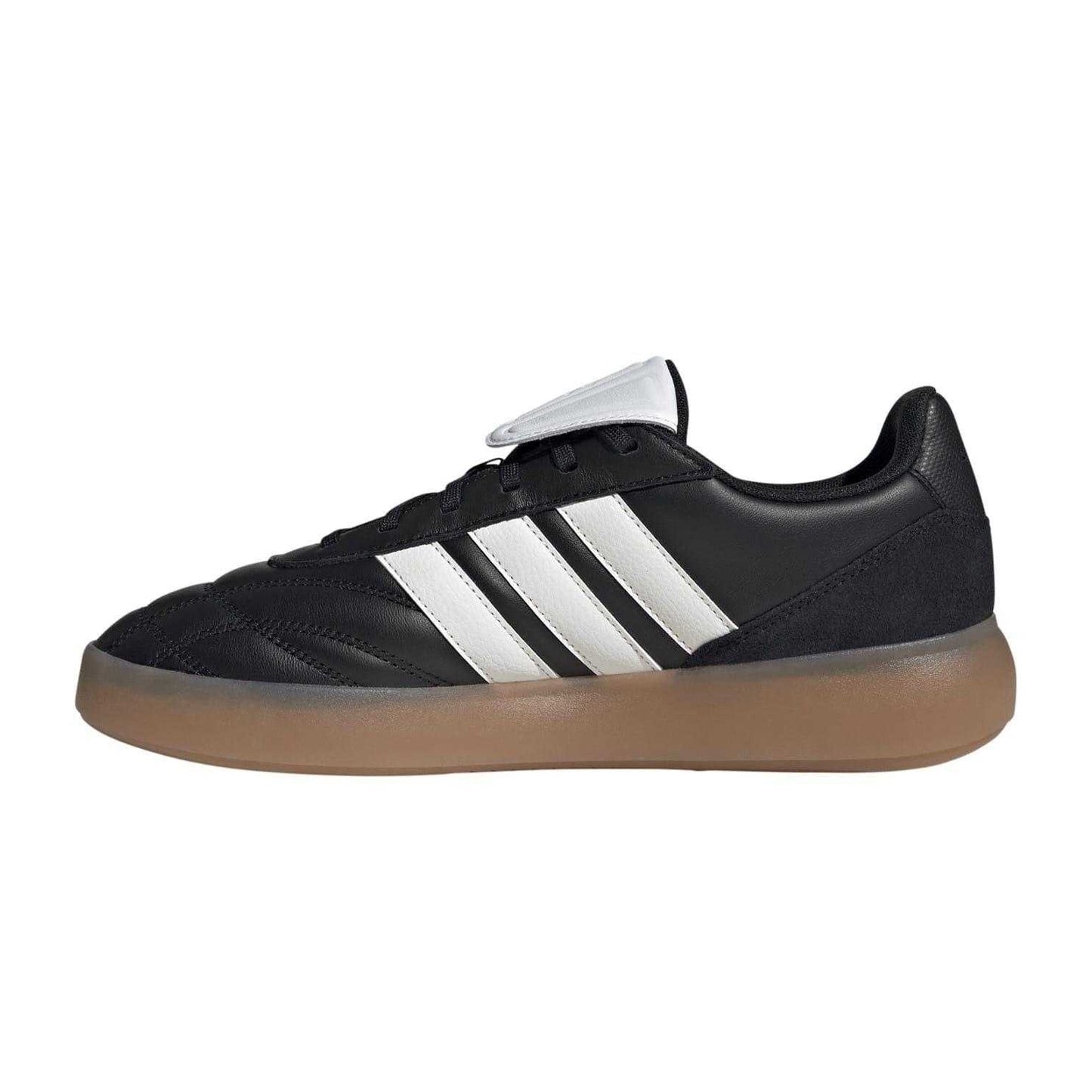 Black - Side - Adidas Mens Barreda 3 Stripes Leather Trainers