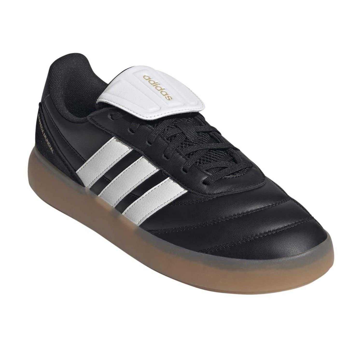 Black - Pack Shot - Adidas Mens Barreda 3 Stripes Leather Trainers