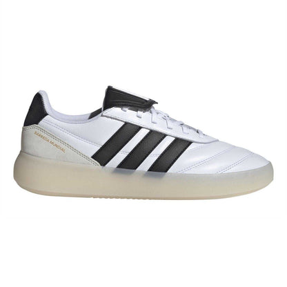 White-Black - Front - Adidas Mens Barreda 3 Stripes Leather Trainers