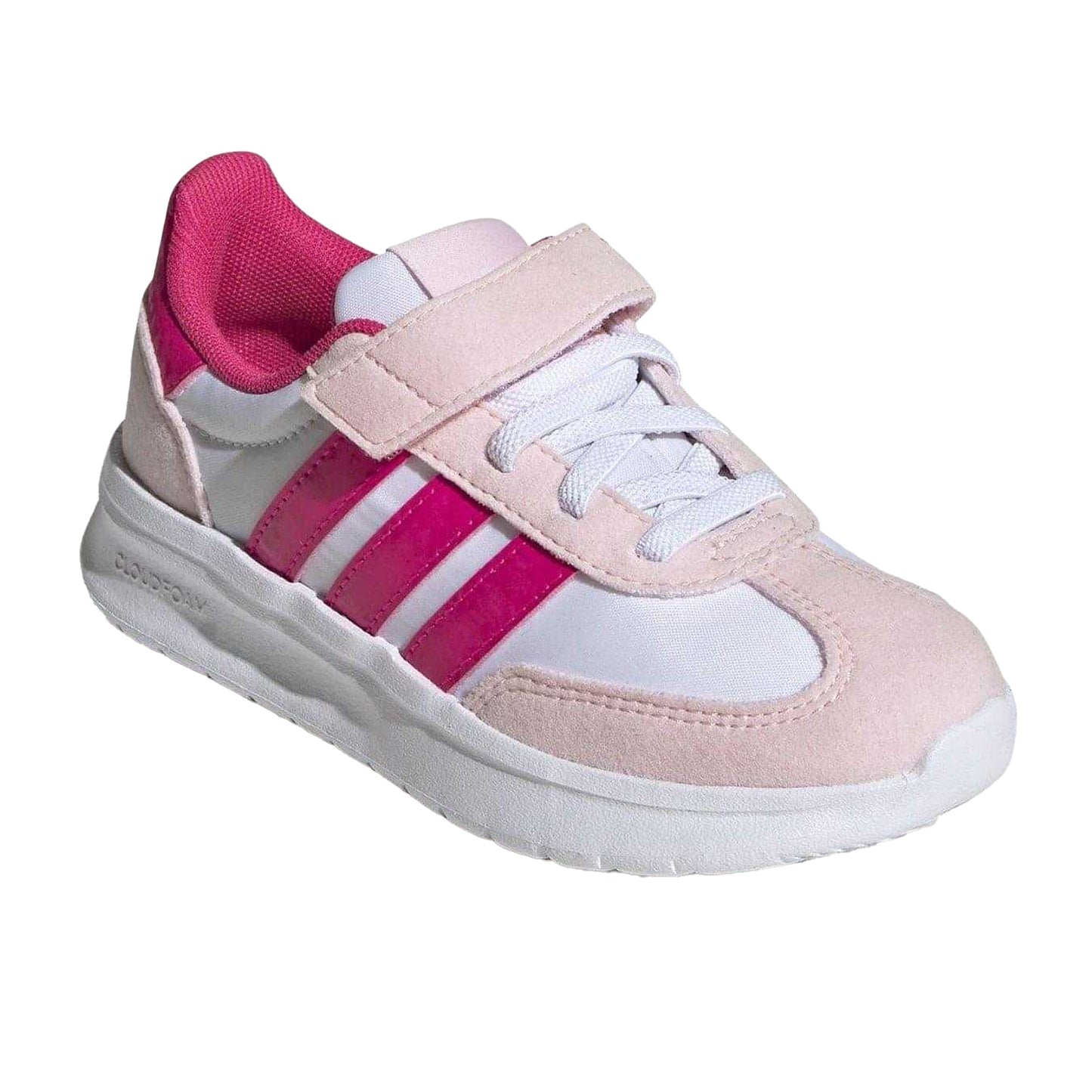 White-Pink - Lifestyle - Adidas Childrens-Kids Run 70s 2.0 Retro Cloudfoam Trainers