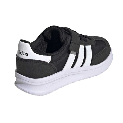 Black-White - Back - Adidas Childrens-Kids Run 70s 2.0 Retro Cloudfoam Trainers