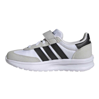 White-Black - Side - Adidas Childrens-Kids Run 70s 2.0 Retro Cloudfoam Trainers