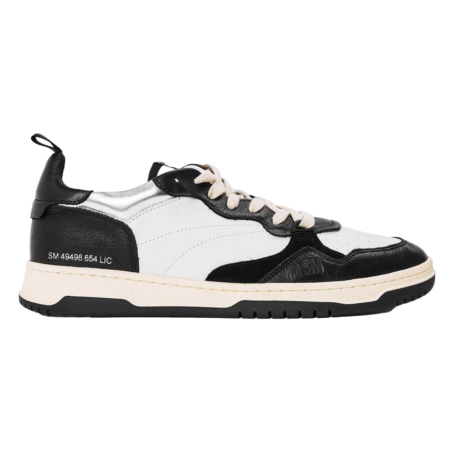 Black-White - Front - Steve Madden Mens Easton Trainers