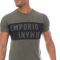 Green-Black - Side - Emporio Armani Mens Crew Neck T-Shirt