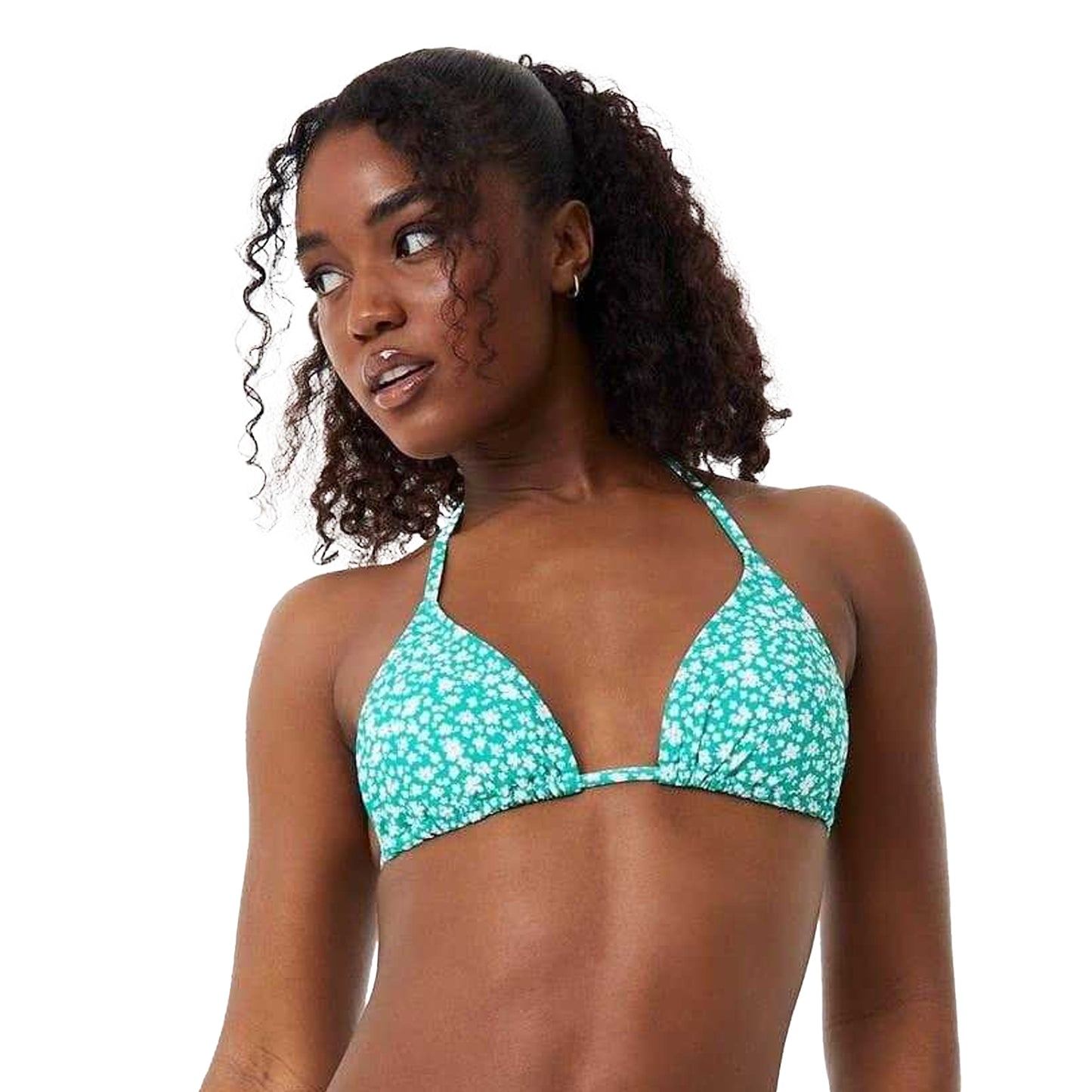 Green - Back - Jack Wills Womens-Ladies Triangle Bikini Top