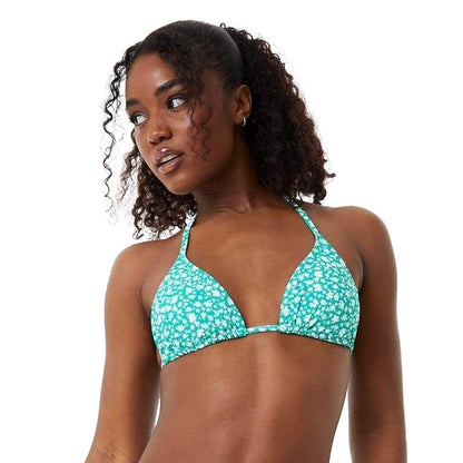 Green - Back - Jack Wills Womens-Ladies Triangle Bikini Top