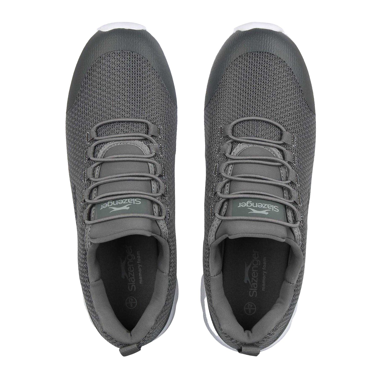 Grey-White - Side - Slazenger Mens Rotate Trainers