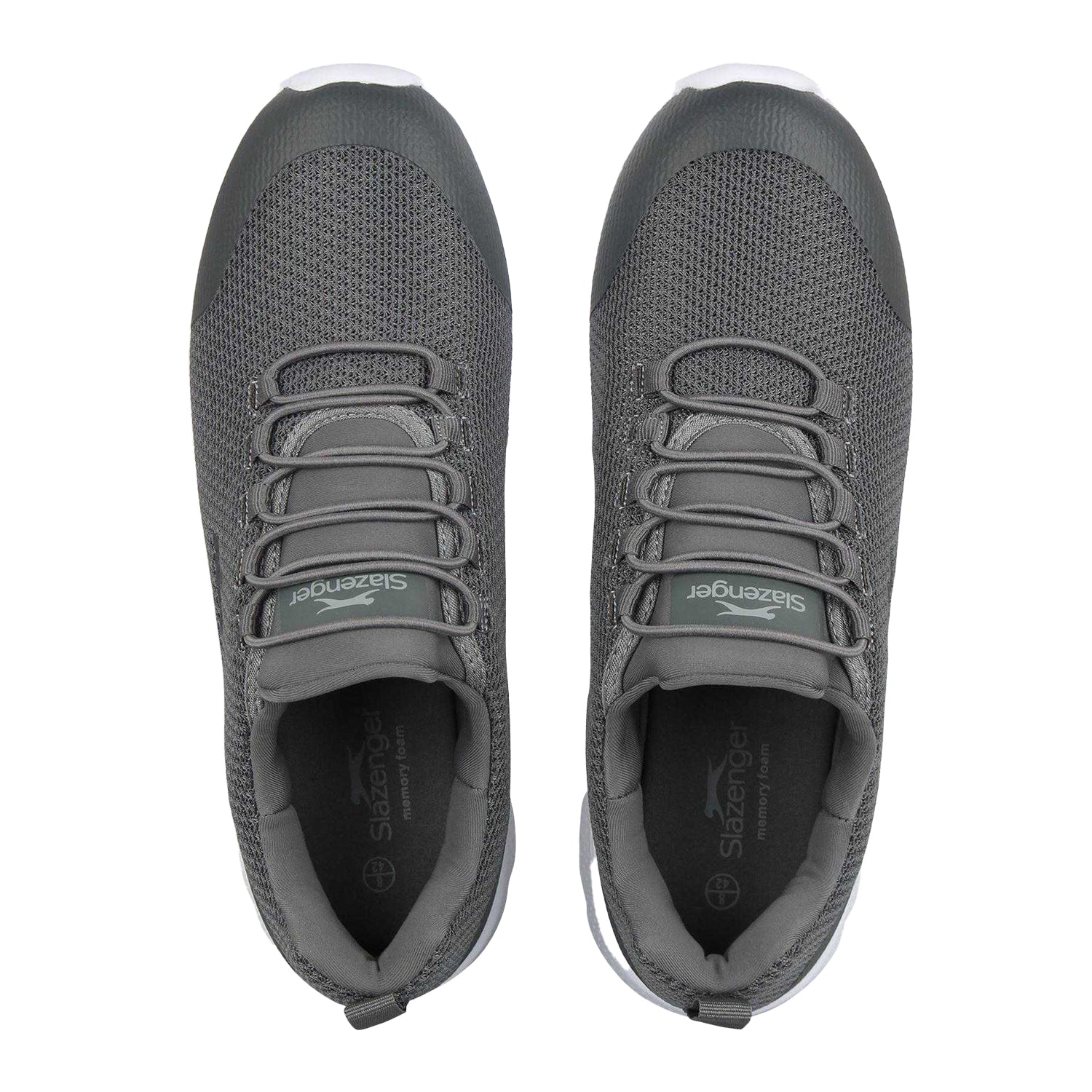Grey-White - Side - Slazenger Mens Rotate Trainers