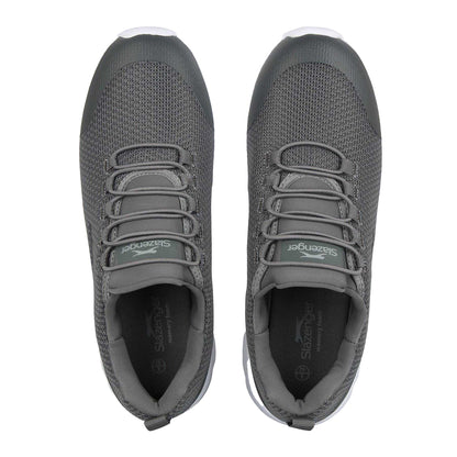 Grey-White - Side - Slazenger Mens Rotate Trainers