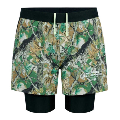 Forest - Front - Karrimor Mens Trail 2 in 1 Running Shorts