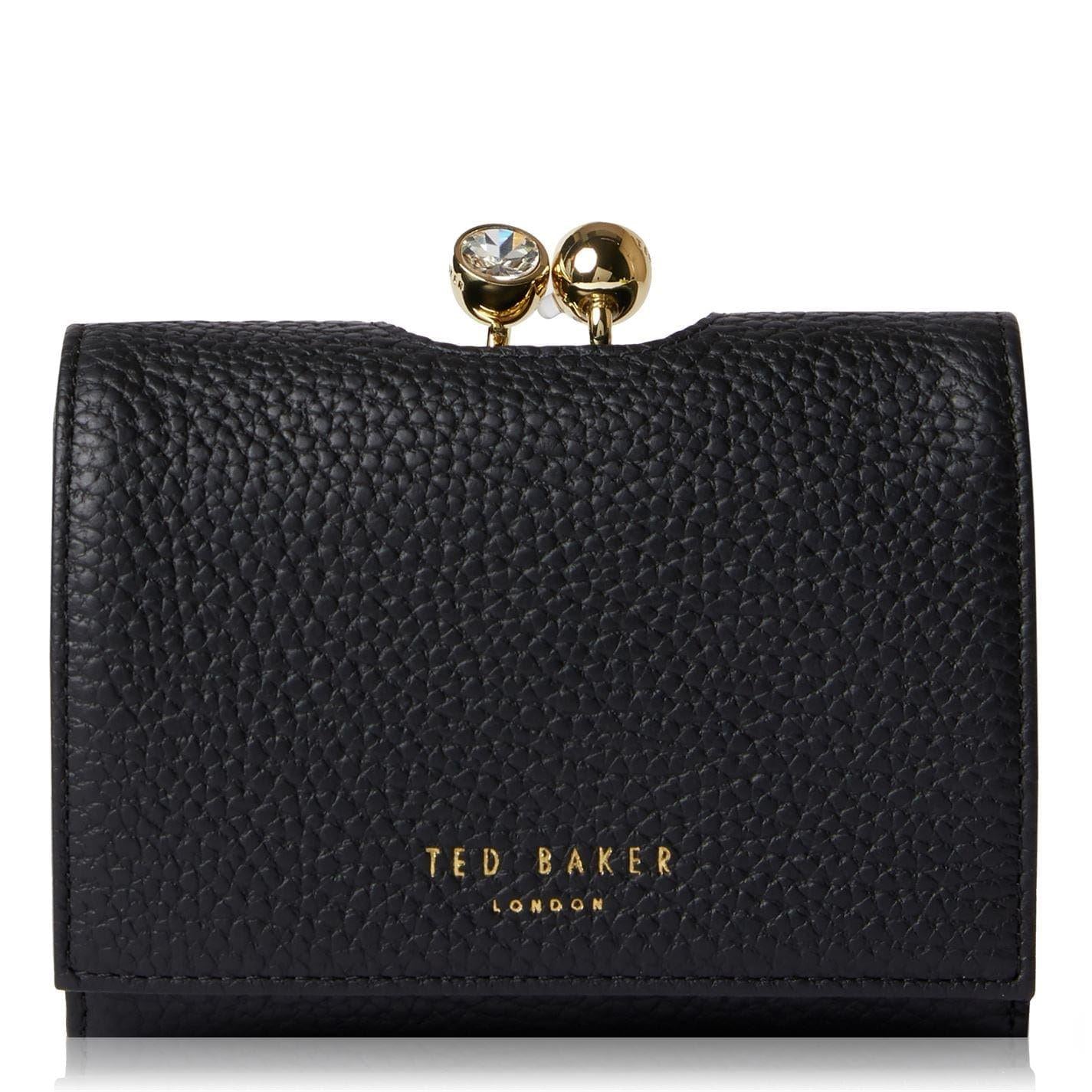 Black - Front - Ted Baker Rosiela Leather Purse