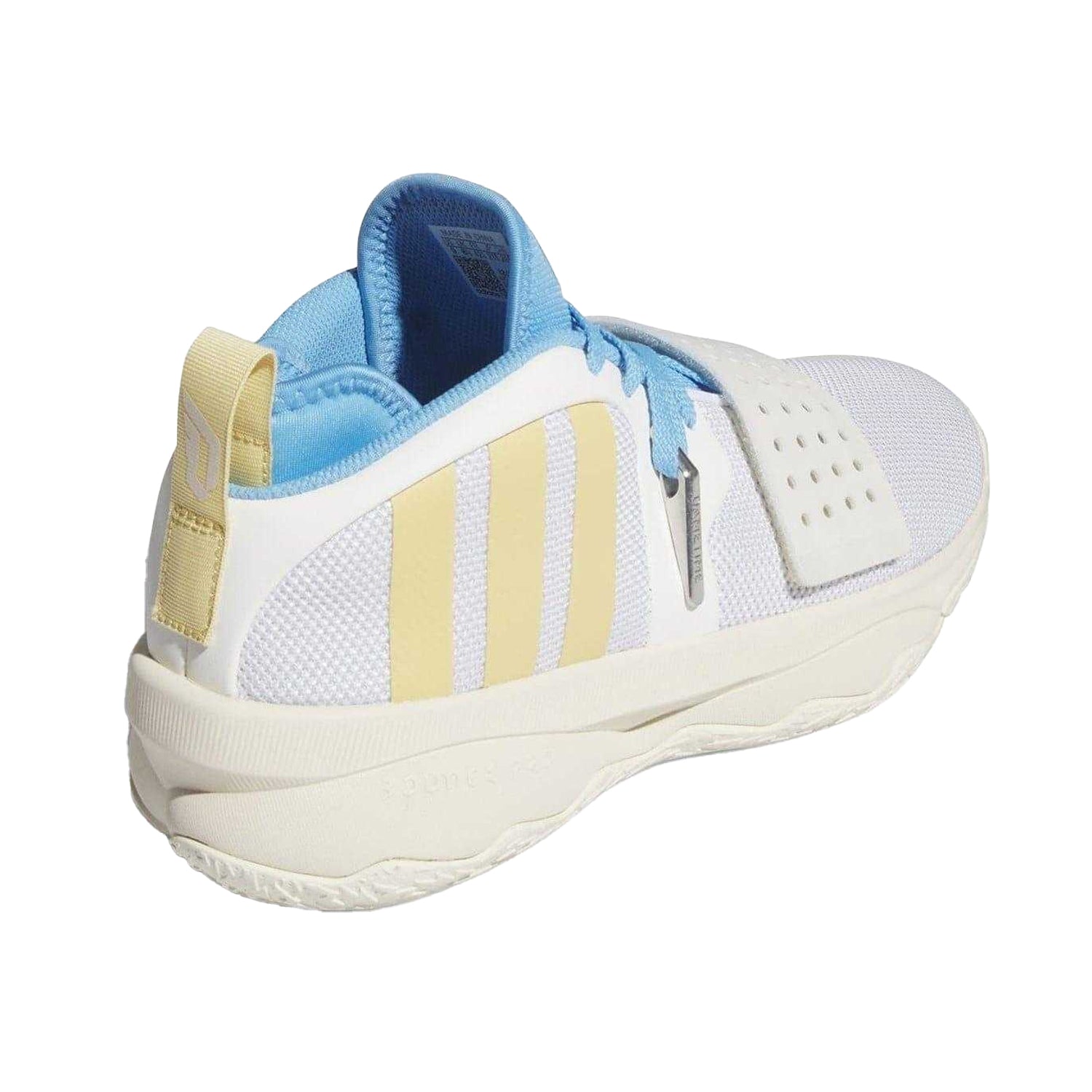 Cloud White-Oat - Back - Adidas Mens Dame Basketball Shoes