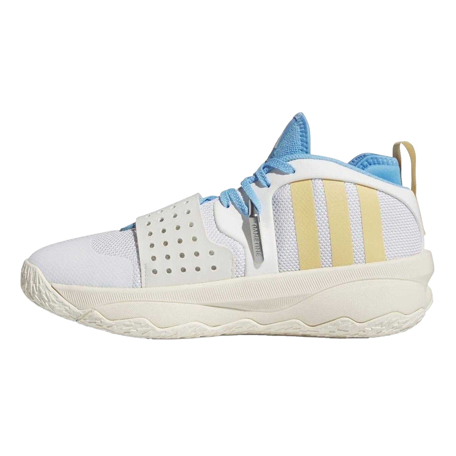 Cloud White-Oat - Side - Adidas Mens Dame Basketball Shoes