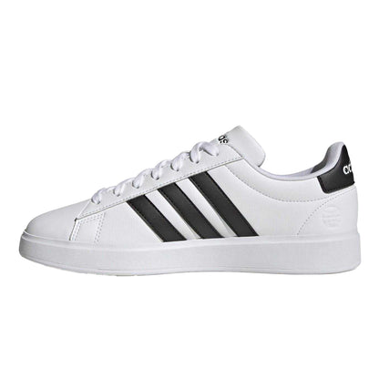 White-Black - Side - Adidas Mens Grand Court 2.0 Trainers