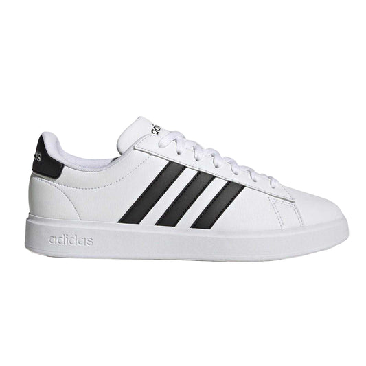 White-Black - Front - Adidas Mens Grand Court 2.0 Trainers