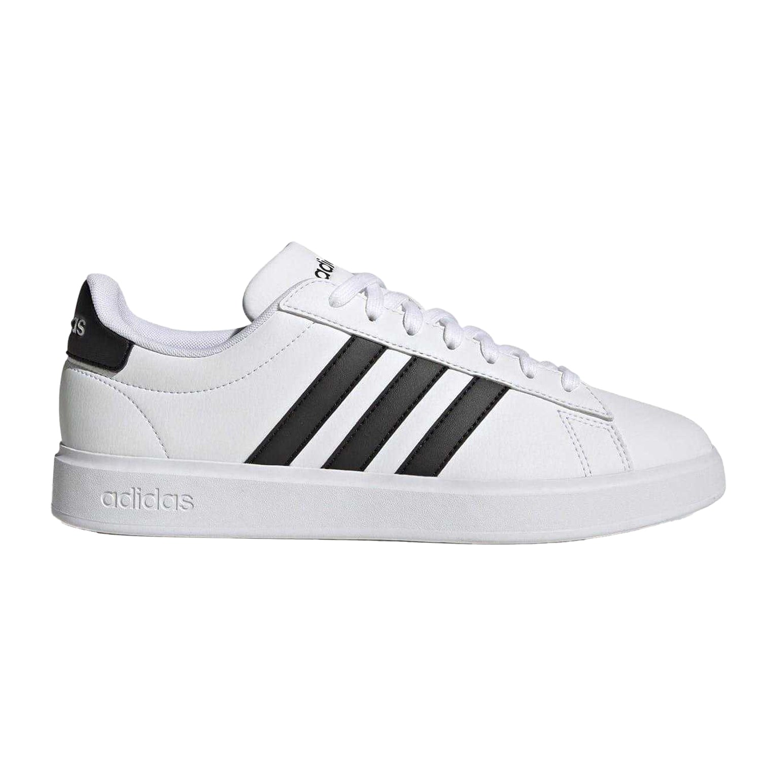 White-Black - Front - Adidas Mens Grand Court 2.0 Trainers