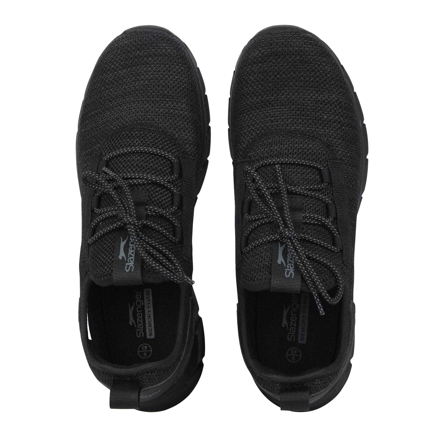 Black - Side - Slazenger Mens Torrence Knitted Trainers