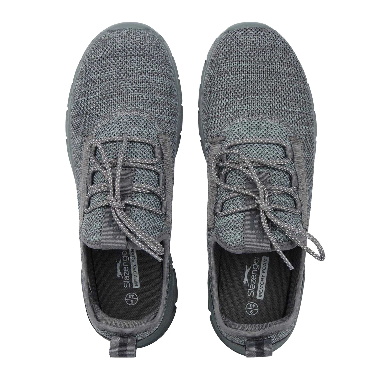 Grey - Side - Slazenger Mens Torrence Knitted Trainers