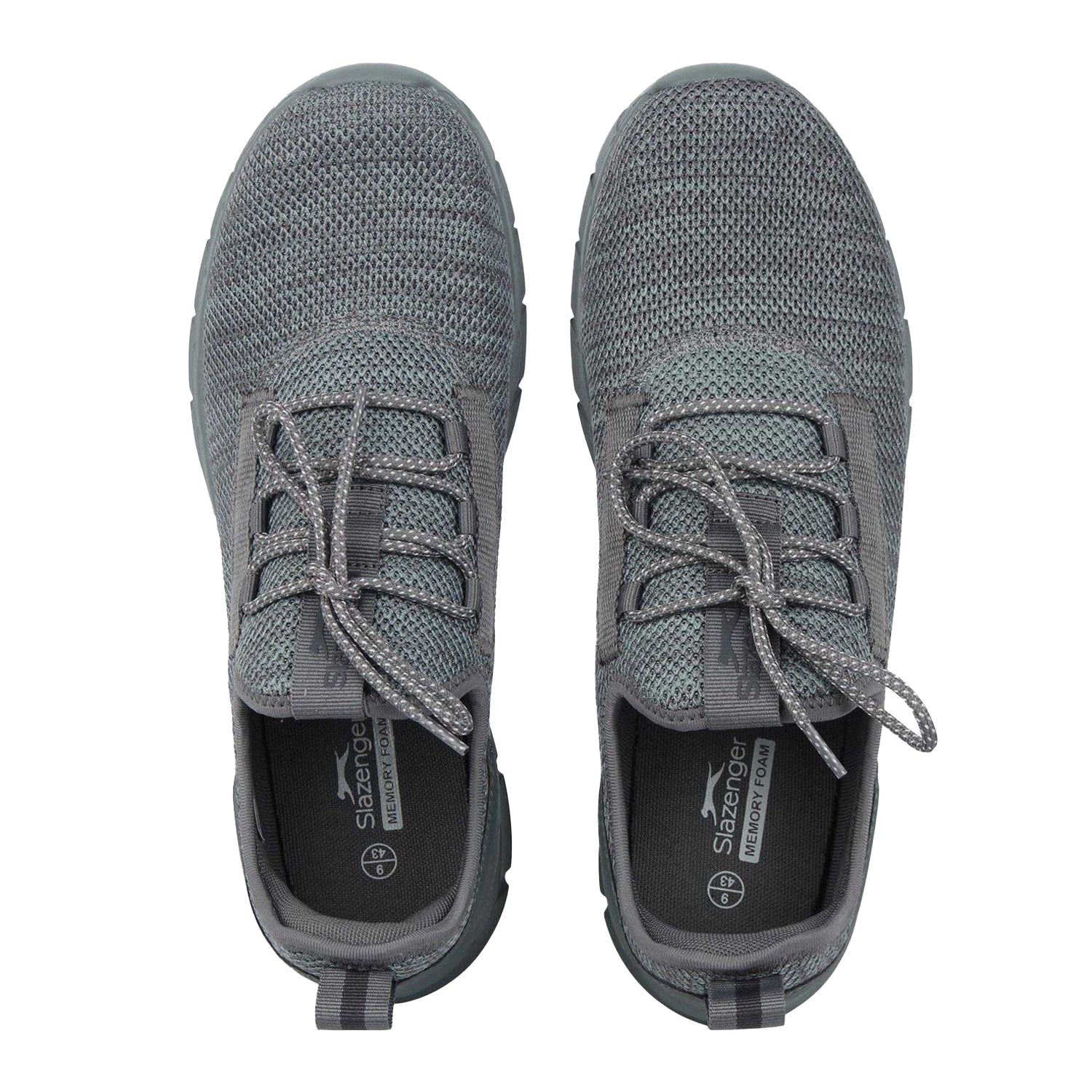 Grey - Side - Slazenger Mens Torrence Knitted Trainers