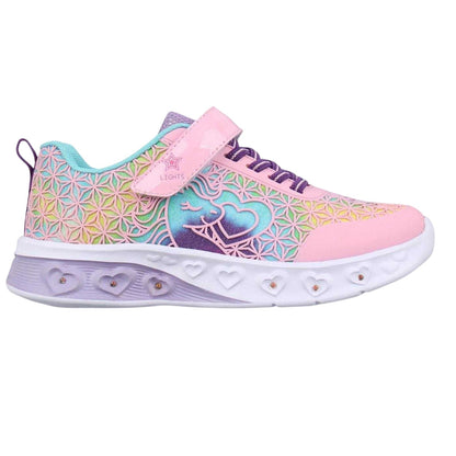 Pink - Front - Slazenger Childrens-Kids Rainbow Heart Light Up Flat Trainers