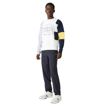 Blue - Side - Lacoste Mens Nylon Tracksuit Bottoms