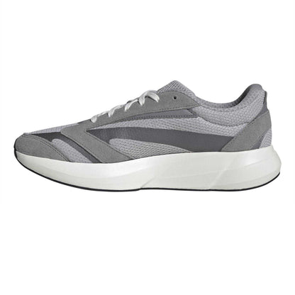 Grey-White-Iron - Side - Adidas Mens Lightshift 2 Suede Trainers