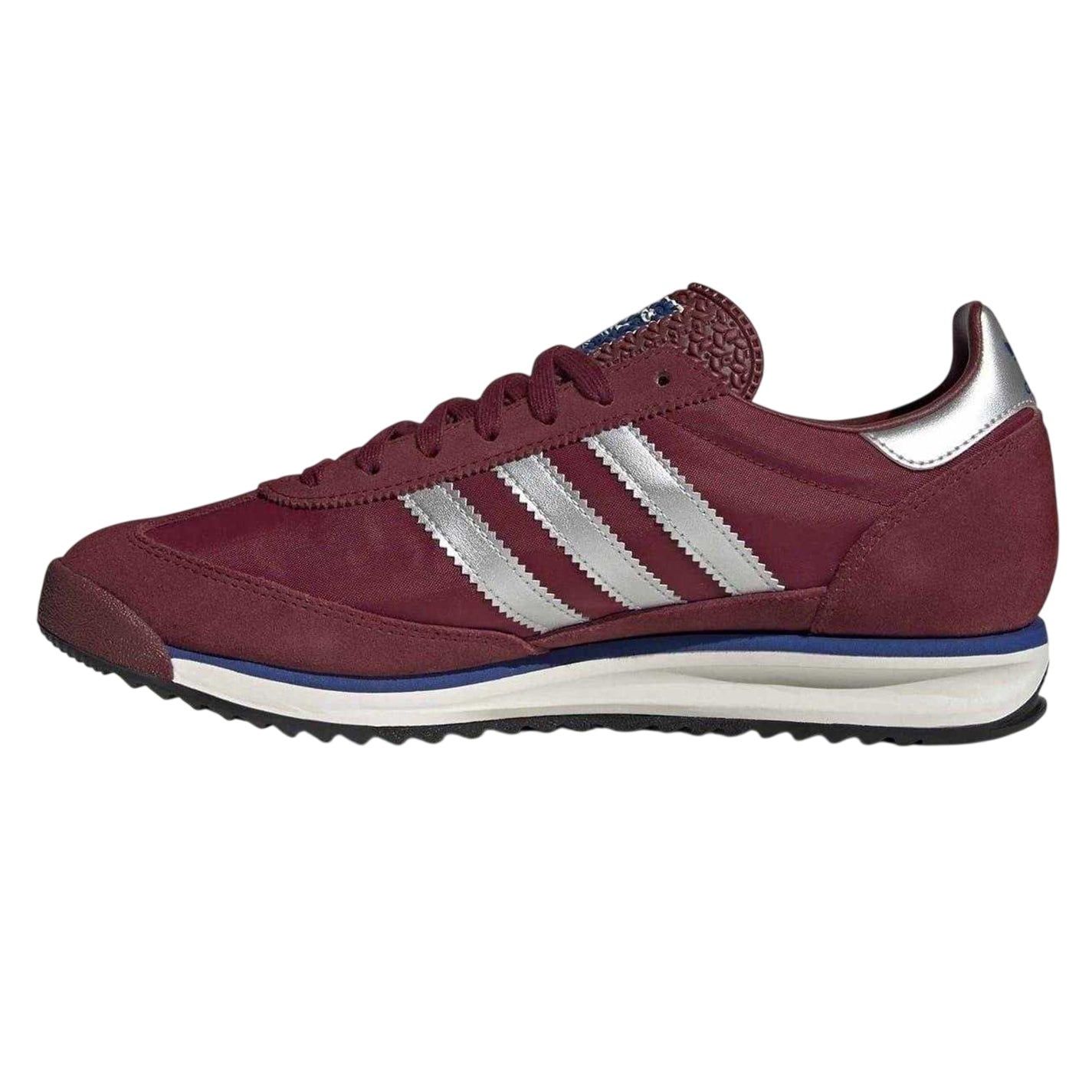Burgundy-White - Back - Adidas Mens Originals SL72 Suede Trainers