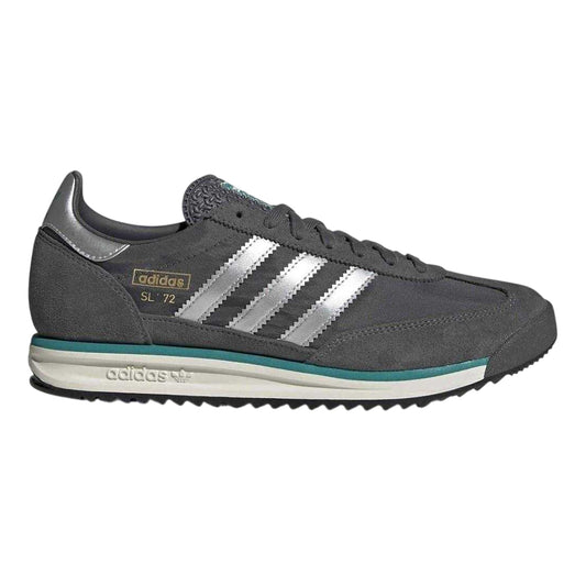 Grey-Blue - Front - Adidas Mens Originals SL72 Suede Trainers