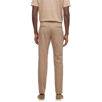 Beige - Back - Boss Mens Kaito Organic Cotton Sustainable Slim Trousers
