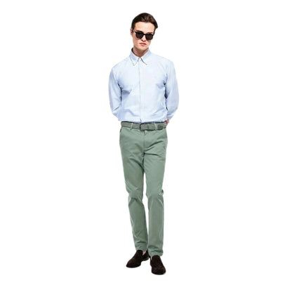 Green - Side - Boss Mens Kaito Organic Cotton Sustainable Slim Trousers